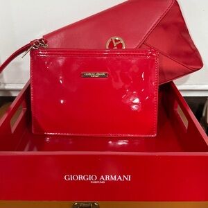 Giorgio Armani Bundle (3) Tray. .Pouch & Wristlet